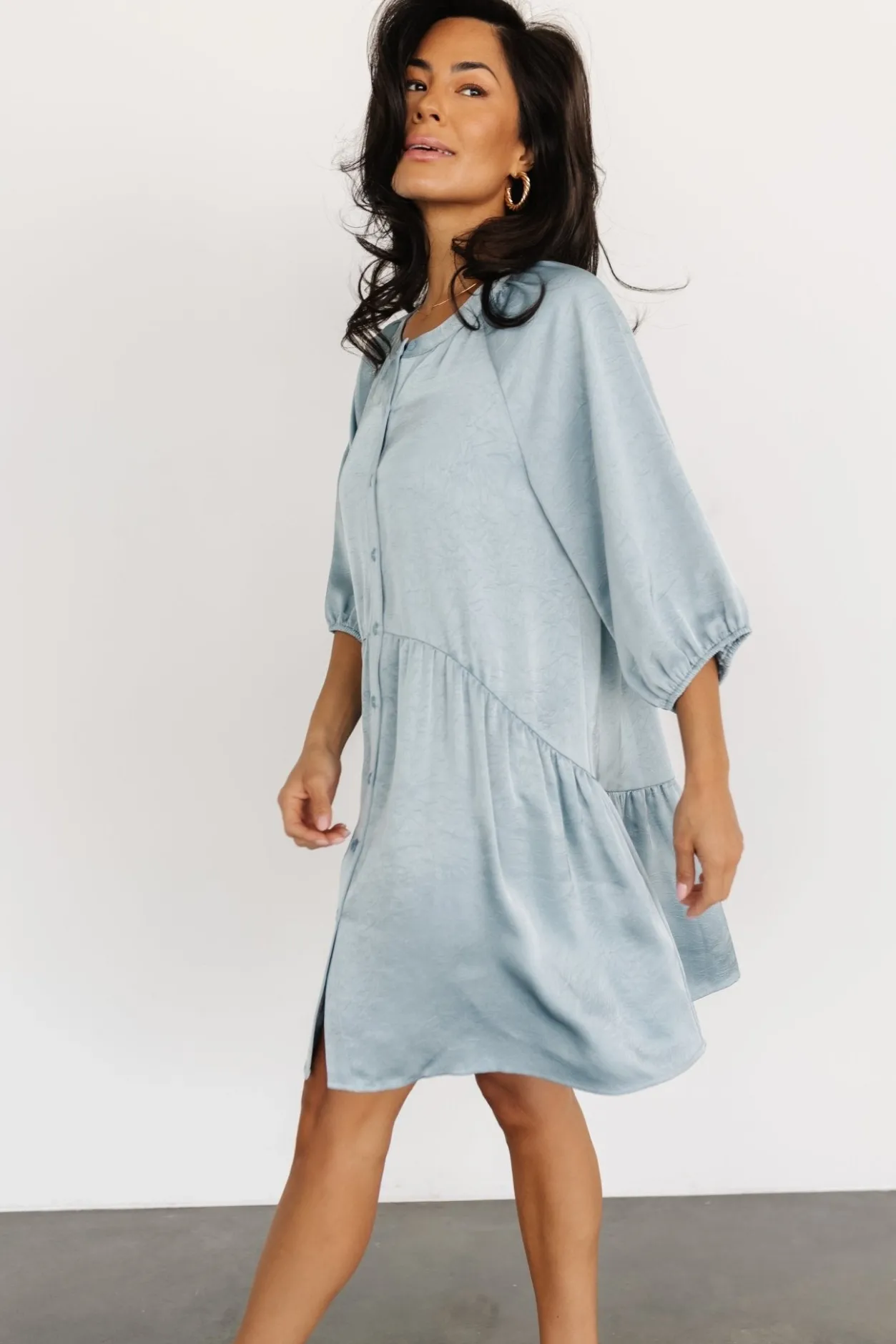 Discount Baltic Born Janice Button Dress | Blue