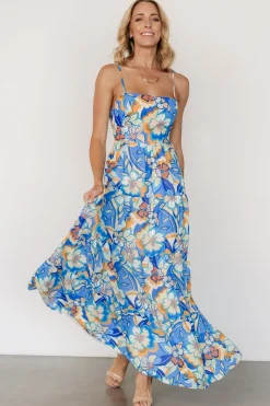 Discount Baltic Born Jannica Tie Back Maxi Dress | Blue Multi BlueMulti
