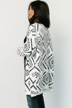 Clearance Baltic Born Jay Oversized Cardigan | White + Black White+Black