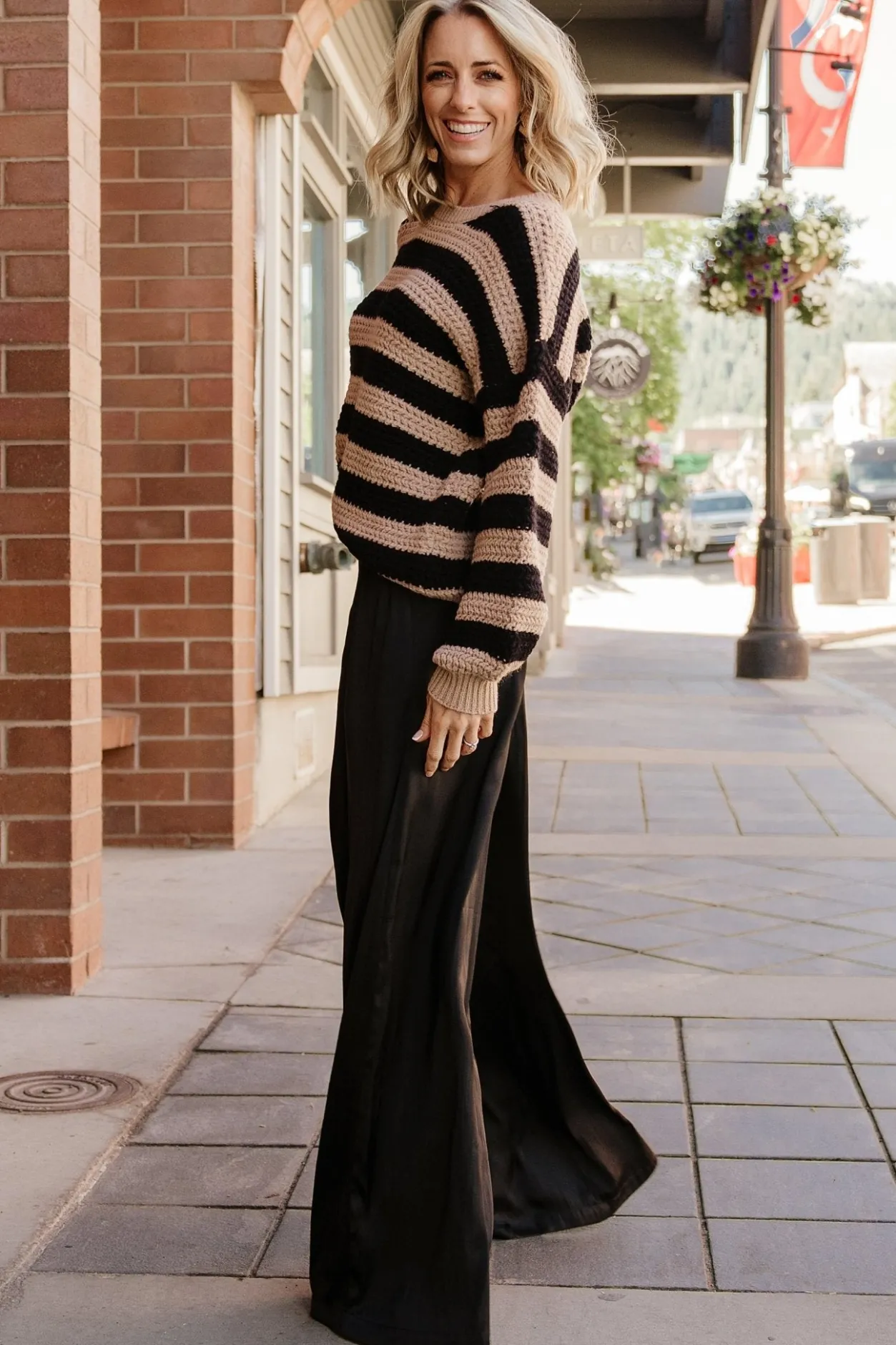 Best Baltic Born Jayla Palazzo Satin Pant | Black