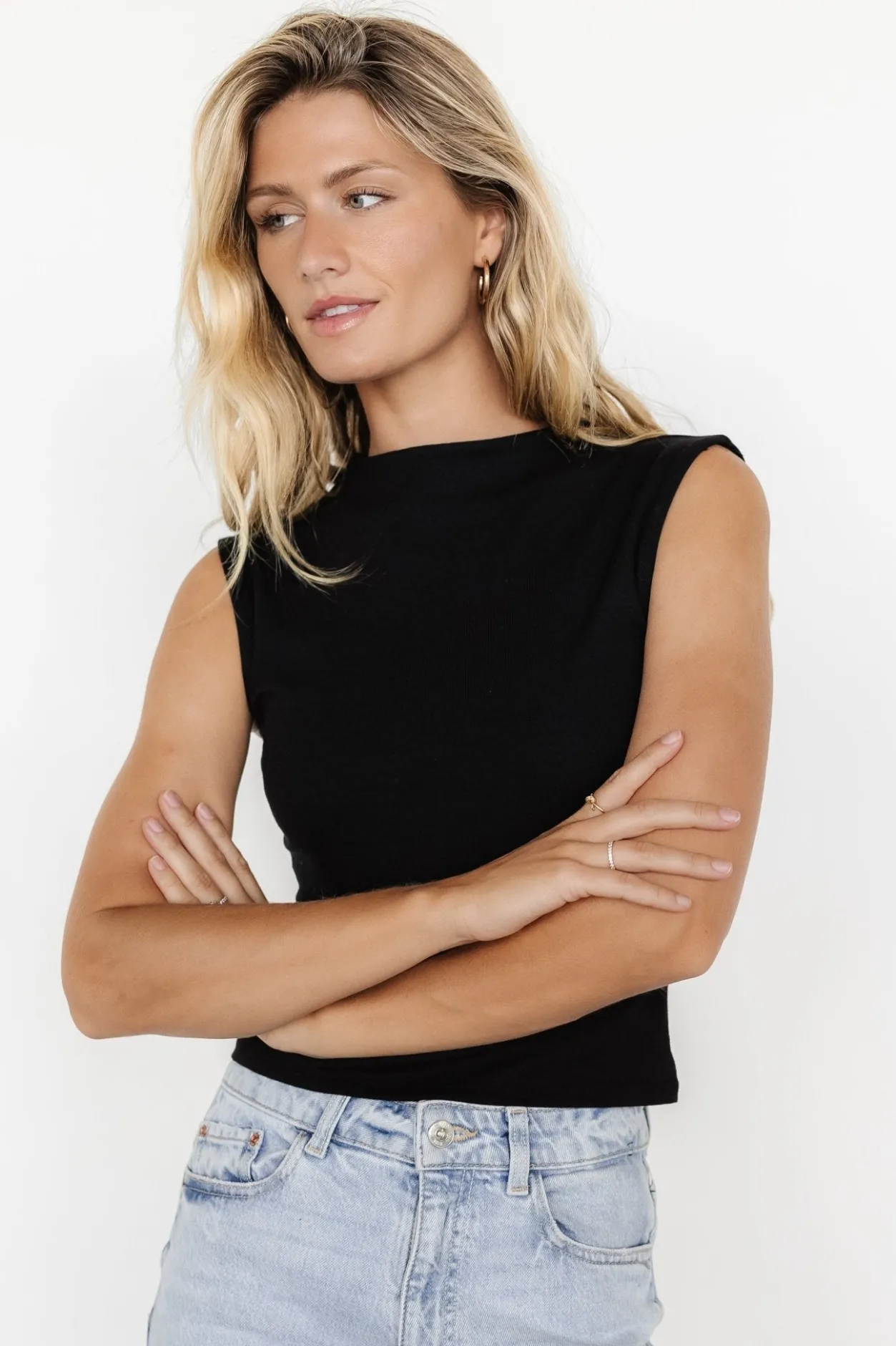 Hot Baltic Born Jean Sleeveless Top | Black