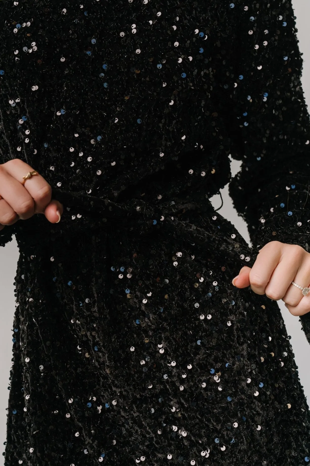 New Baltic Born Jelena Sequin Short Dress | Black
