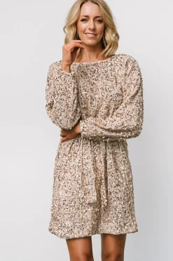 Clearance Baltic Born Jelena Sequin Short Dress | Champagne