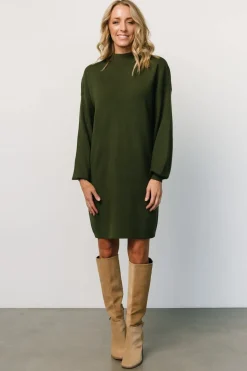 New Baltic Born Jennings Sweater Dress | Deep Olive DeepOlive