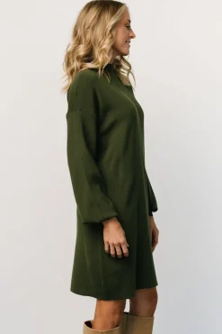 New Baltic Born Jennings Sweater Dress | Deep Olive DeepOlive