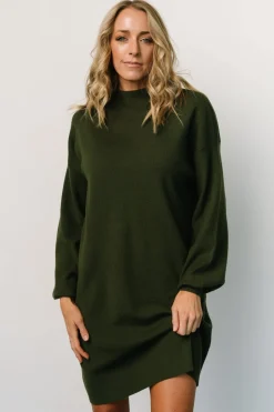 New Baltic Born Jennings Sweater Dress | Deep Olive DeepOlive
