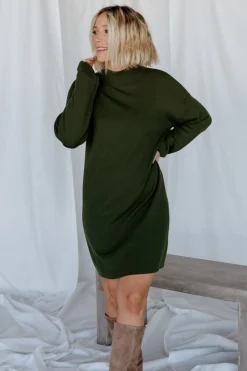 New Baltic Born Jennings Sweater Dress | Deep Olive DeepOlive