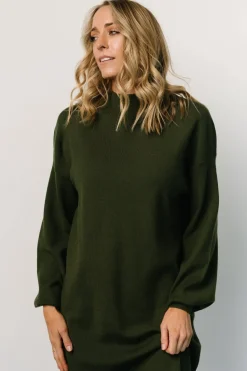 New Baltic Born Jennings Sweater Dress | Deep Olive DeepOlive