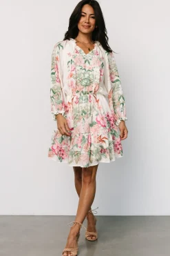 New Baltic Born Jenny Short Dress | Off White Floral OffWhiteFloral