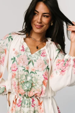 New Baltic Born Jenny Short Dress | Off White Floral OffWhiteFloral