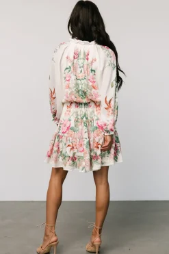 New Baltic Born Jenny Short Dress | Off White Floral OffWhiteFloral
