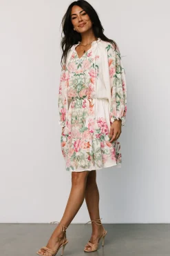New Baltic Born Jenny Short Dress | Off White Floral OffWhiteFloral