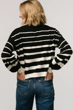 Best Baltic Born Jensen Stripe Sweater Top | Black + Ivory Black+Ivory