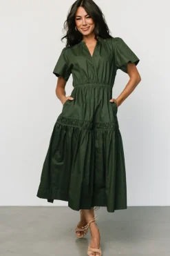 Discount Baltic Born Jerrah Midi Dress | Deep Green DeepGreen