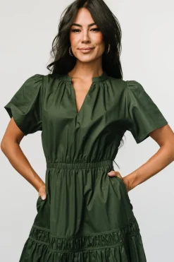 Discount Baltic Born Jerrah Midi Dress | Deep Green DeepGreen