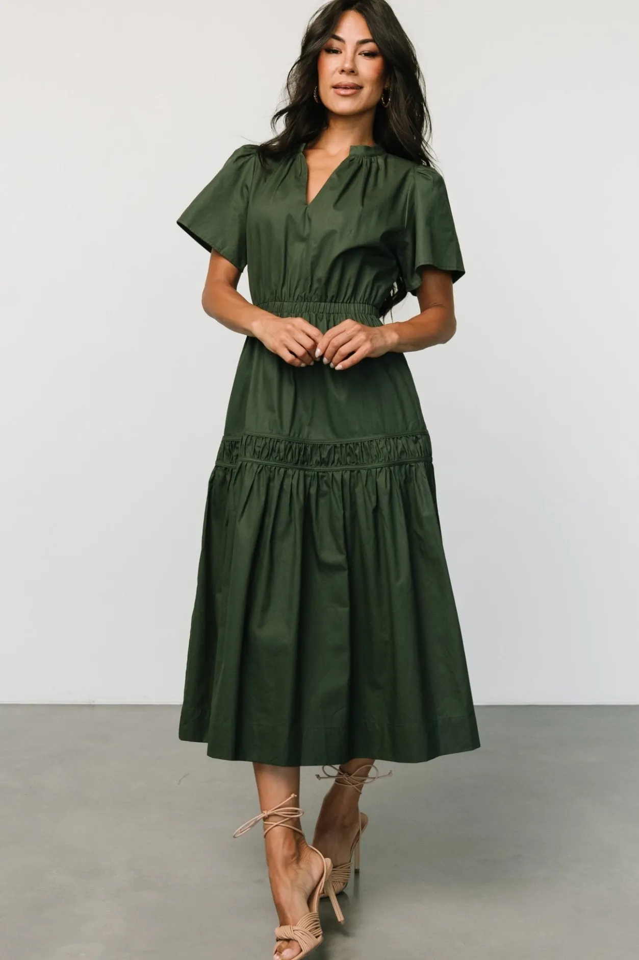 Discount Baltic Born Jerrah Midi Dress | Deep Green DeepGreen