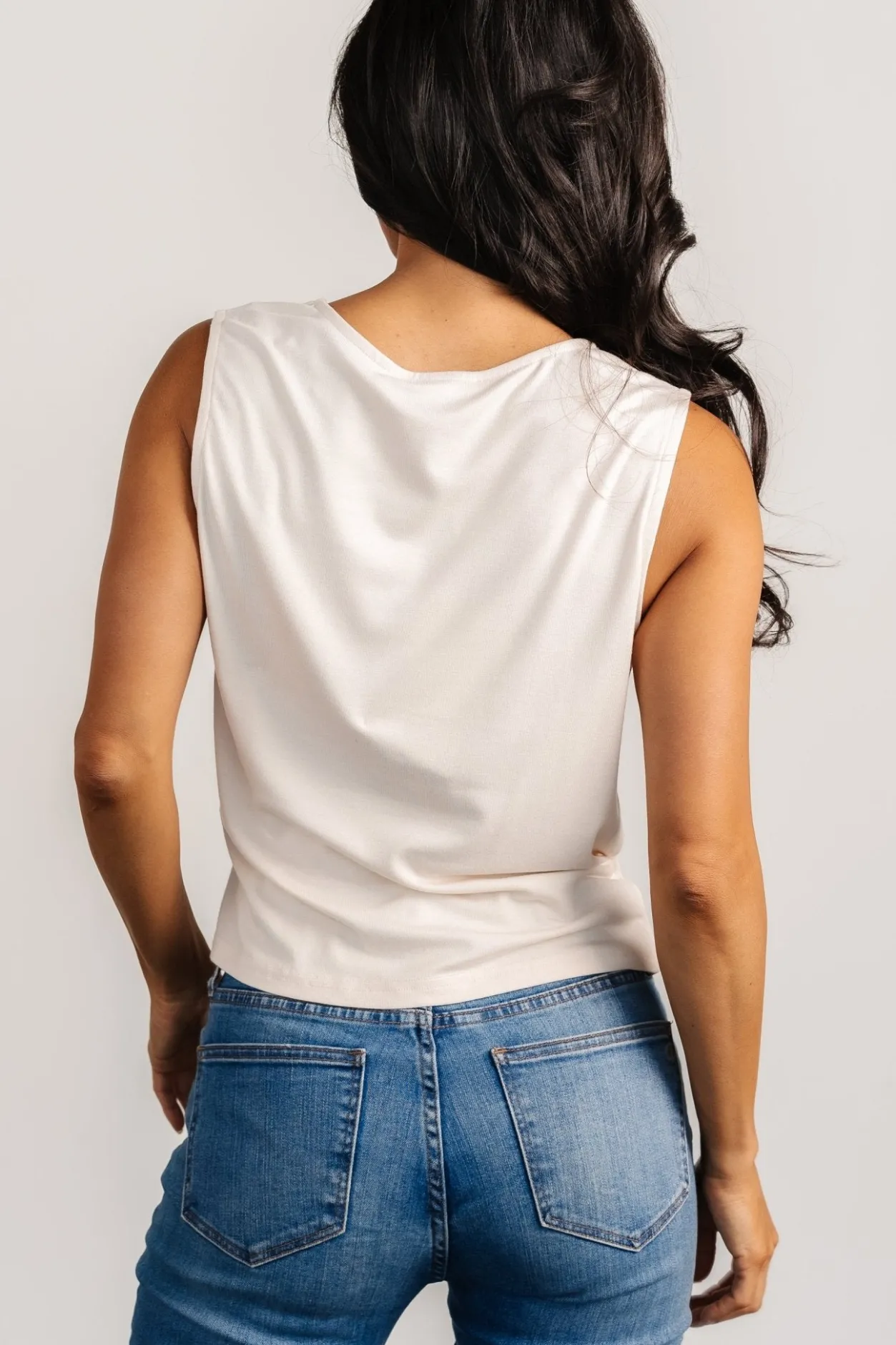 Clearance Baltic Born Jia Ruched Tank Top | Beige