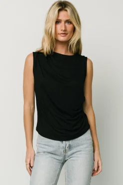 Clearance Baltic Born Jia Ruched Tank Top | Black
