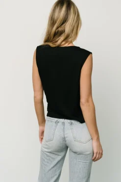Clearance Baltic Born Jia Ruched Tank Top | Black
