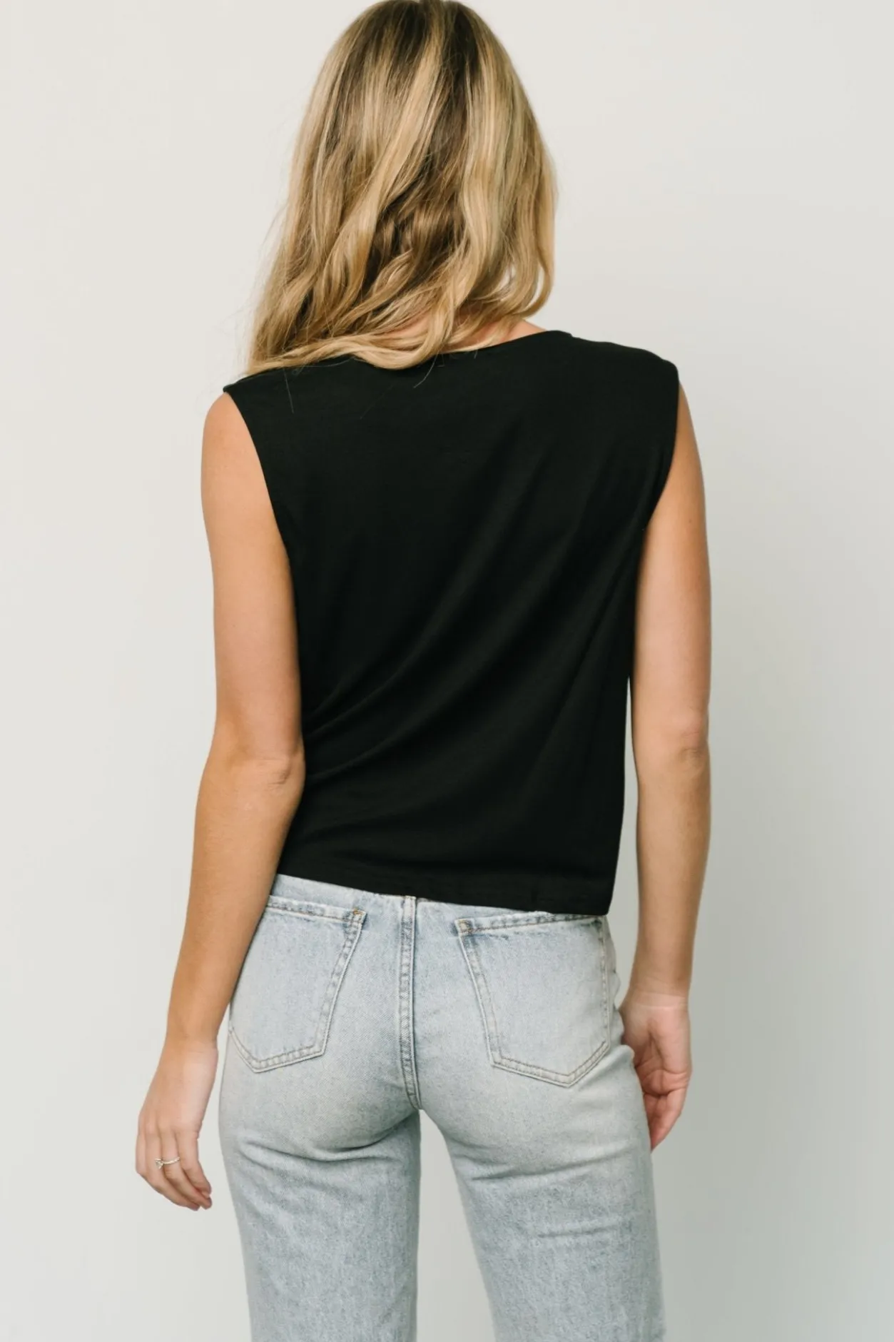 Clearance Baltic Born Jia Ruched Tank Top | Black
