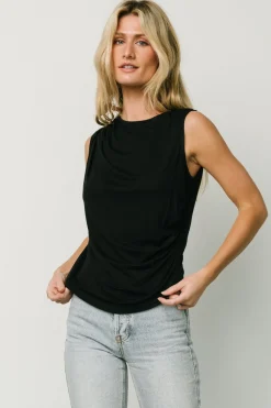 Clearance Baltic Born Jia Ruched Tank Top | Black