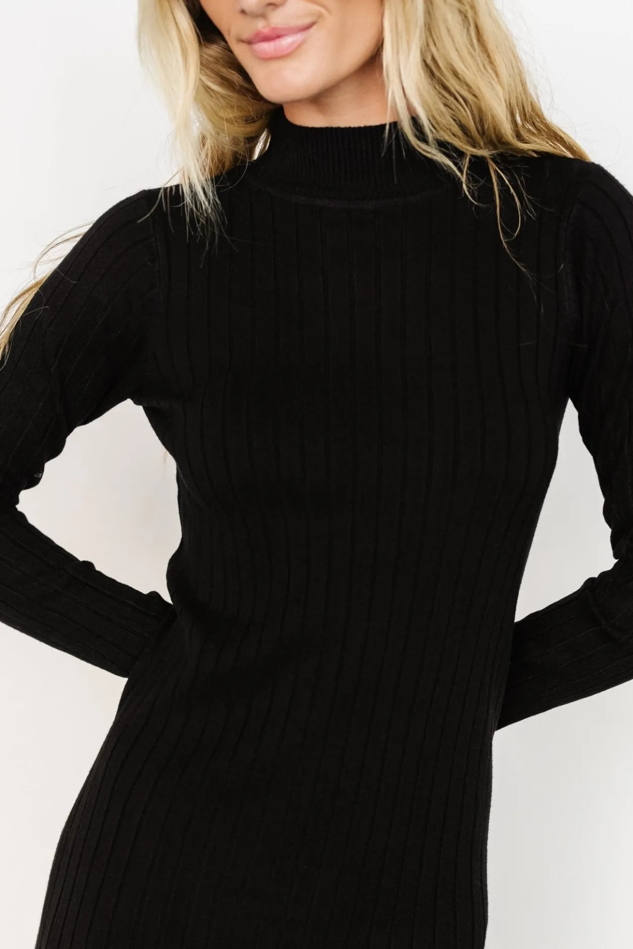 Sale Baltic Born Jill Ribbed Midi Dress | Black
