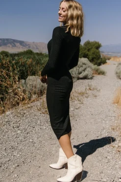 Sale Baltic Born Jill Ribbed Midi Dress | Black