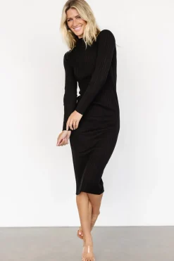 Sale Baltic Born Jill Ribbed Midi Dress | Black