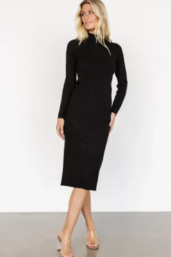 Sale Baltic Born Jill Ribbed Midi Dress | Black