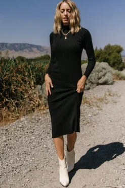 Sale Baltic Born Jill Ribbed Midi Dress | Black