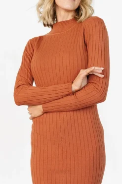 Sale Baltic Born Jill Ribbed Midi Dress | Spice