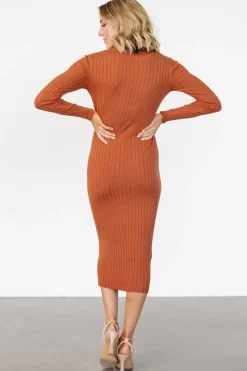 Sale Baltic Born Jill Ribbed Midi Dress | Spice