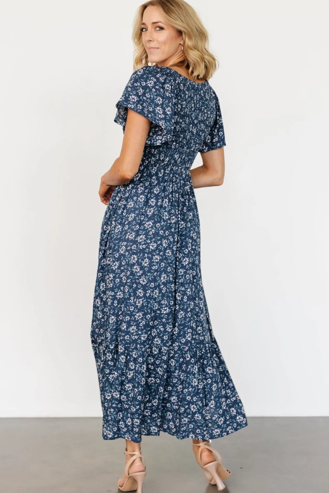 Clearance Baltic Born Joanie Smocked Dress | Blue Floral BlueFloral