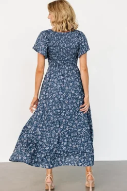 Clearance Baltic Born Joanie Smocked Dress | Blue Floral BlueFloral