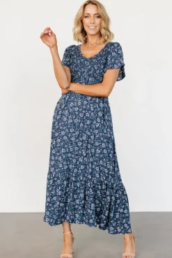 Clearance Baltic Born Joanie Smocked Dress | Blue Floral BlueFloral