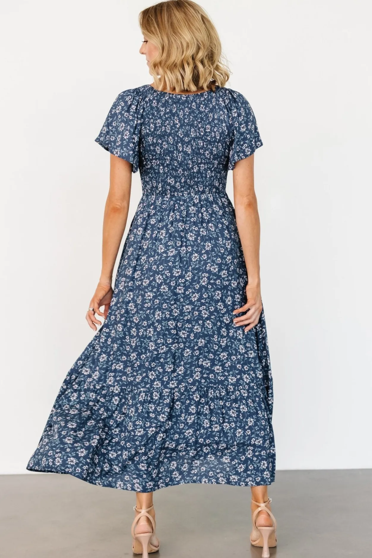 Clearance Baltic Born Joanie Smocked Dress | Blue Floral BlueFloral