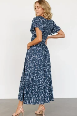 Clearance Baltic Born Joanie Smocked Dress | Blue Floral BlueFloral