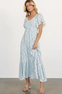 Clearance Baltic Born Joanie Smocked Dress | White + Sage White+Sage