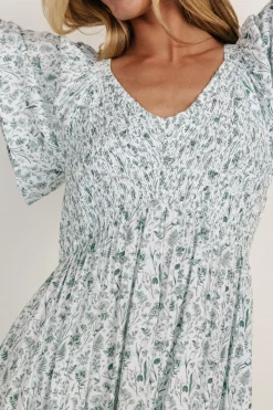 Clearance Baltic Born Joanie Smocked Dress | White + Sage White+Sage
