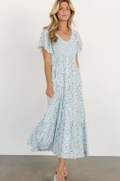 Clearance Baltic Born Joanie Smocked Dress | White + Sage White+Sage