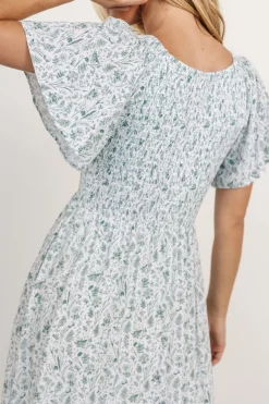 Clearance Baltic Born Joanie Smocked Dress | White + Sage White+Sage