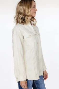Sale Baltic Born Joanna Plaid Shacket | Cream + Natural Cream+Natural