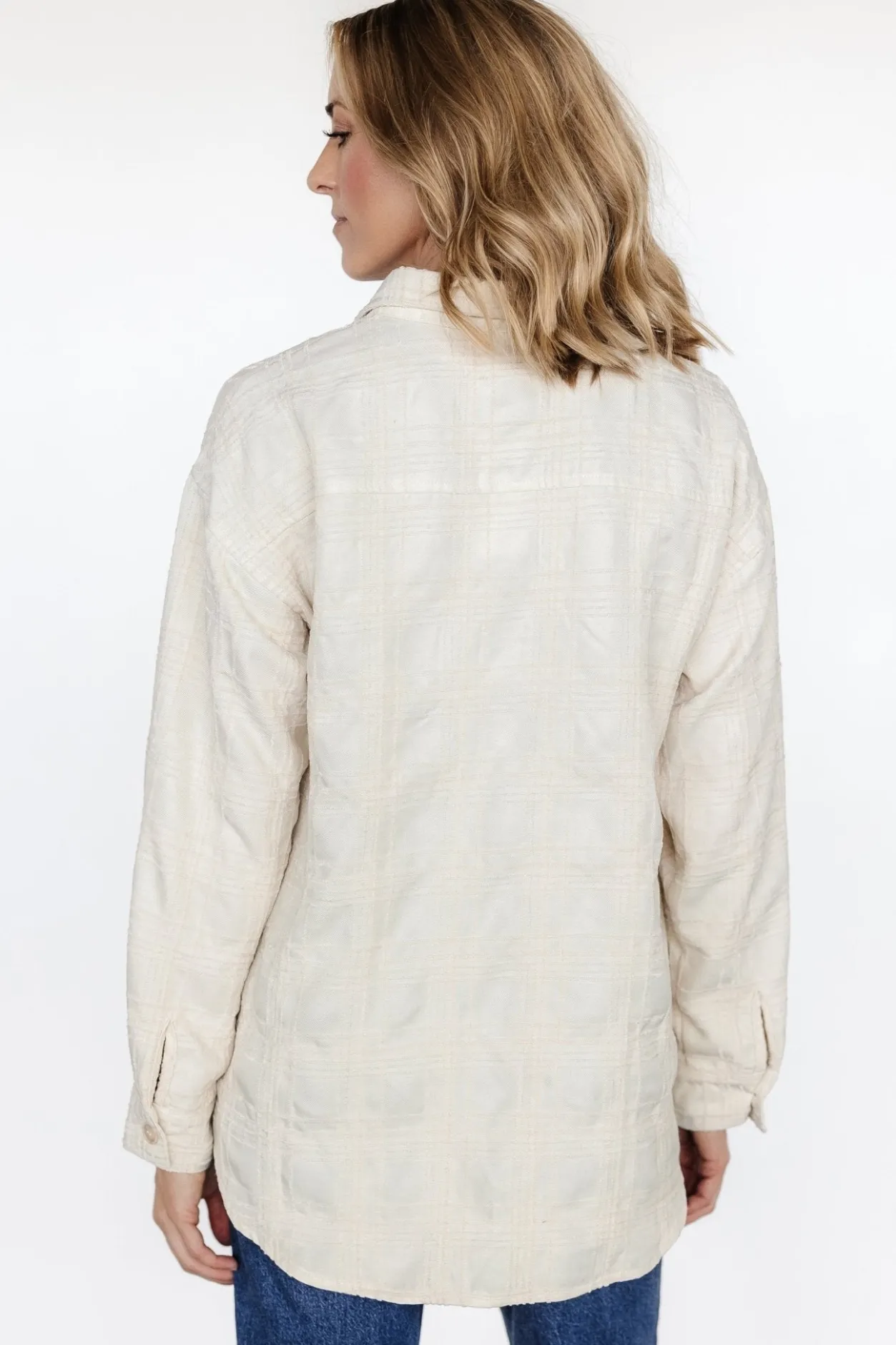 Sale Baltic Born Joanna Plaid Shacket | Cream + Natural Cream+Natural