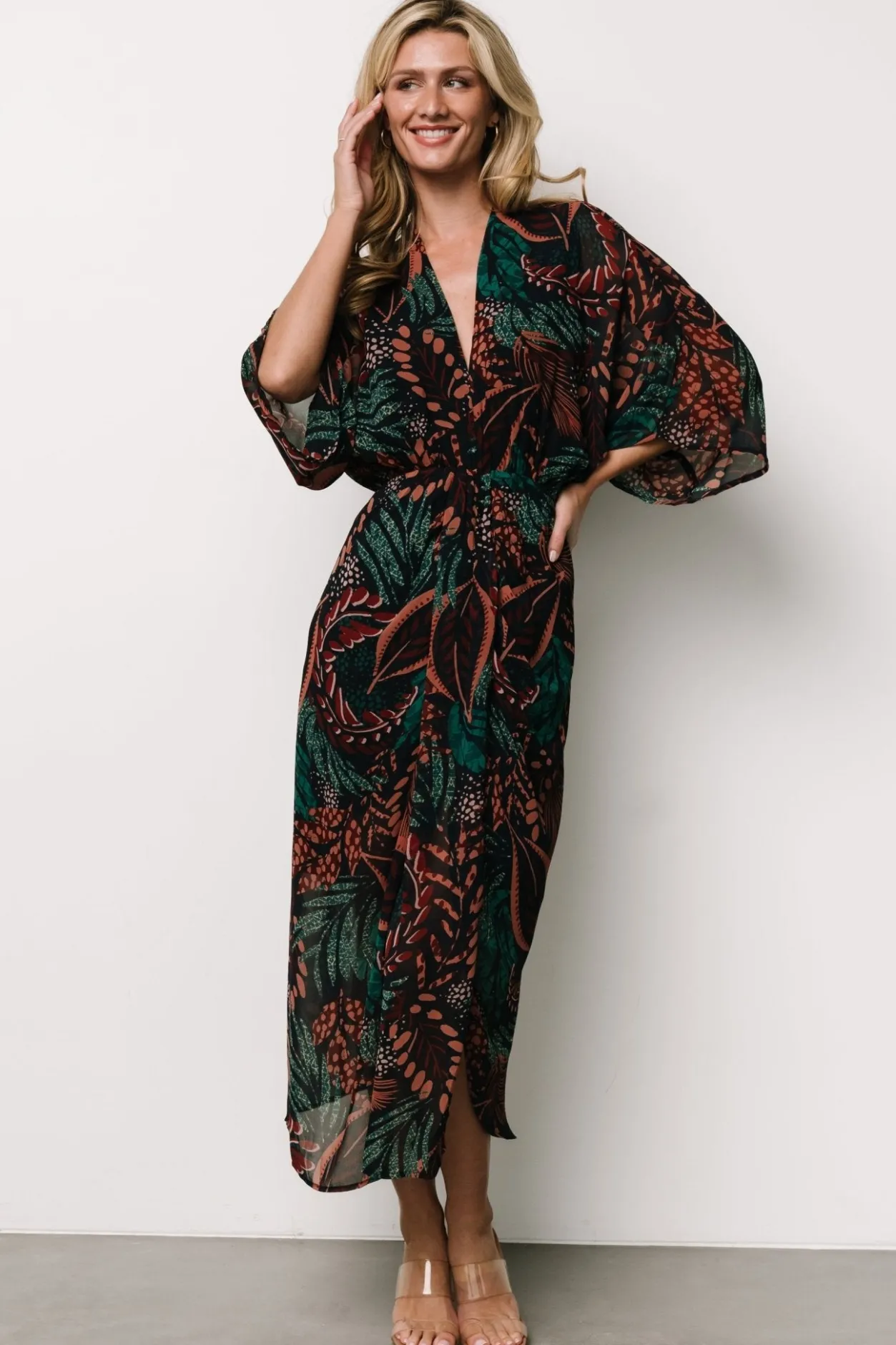 Online Baltic Born Johana Midi Dress | Midnight Multi Print MidnightMultiPrint