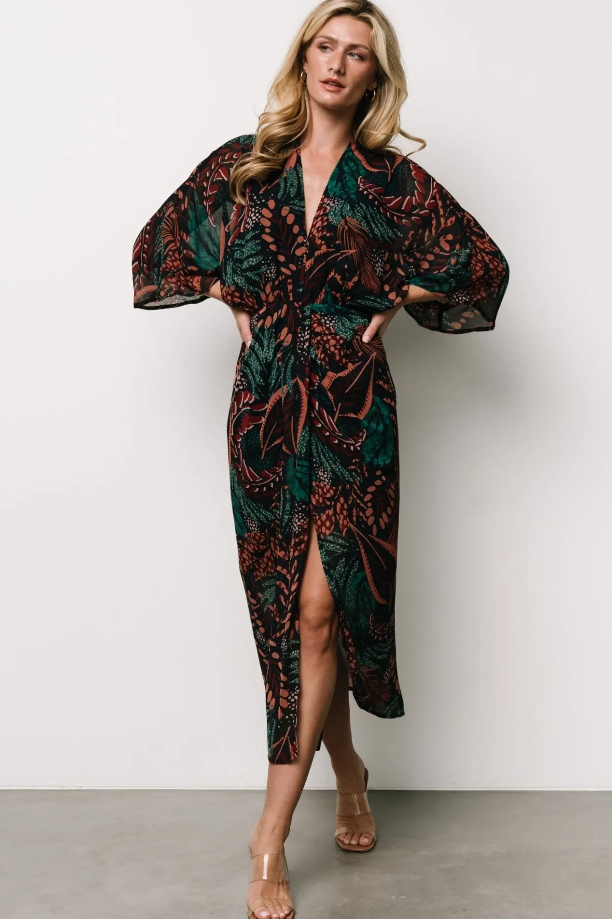 Online Baltic Born Johana Midi Dress | Midnight Multi Print MidnightMultiPrint