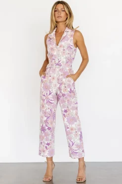 Hot Baltic Born JoJo Sleeveless Jumpsuit | Purple Floral PurpleFloral