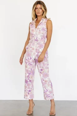 Hot Baltic Born JoJo Sleeveless Jumpsuit | Purple Floral PurpleFloral