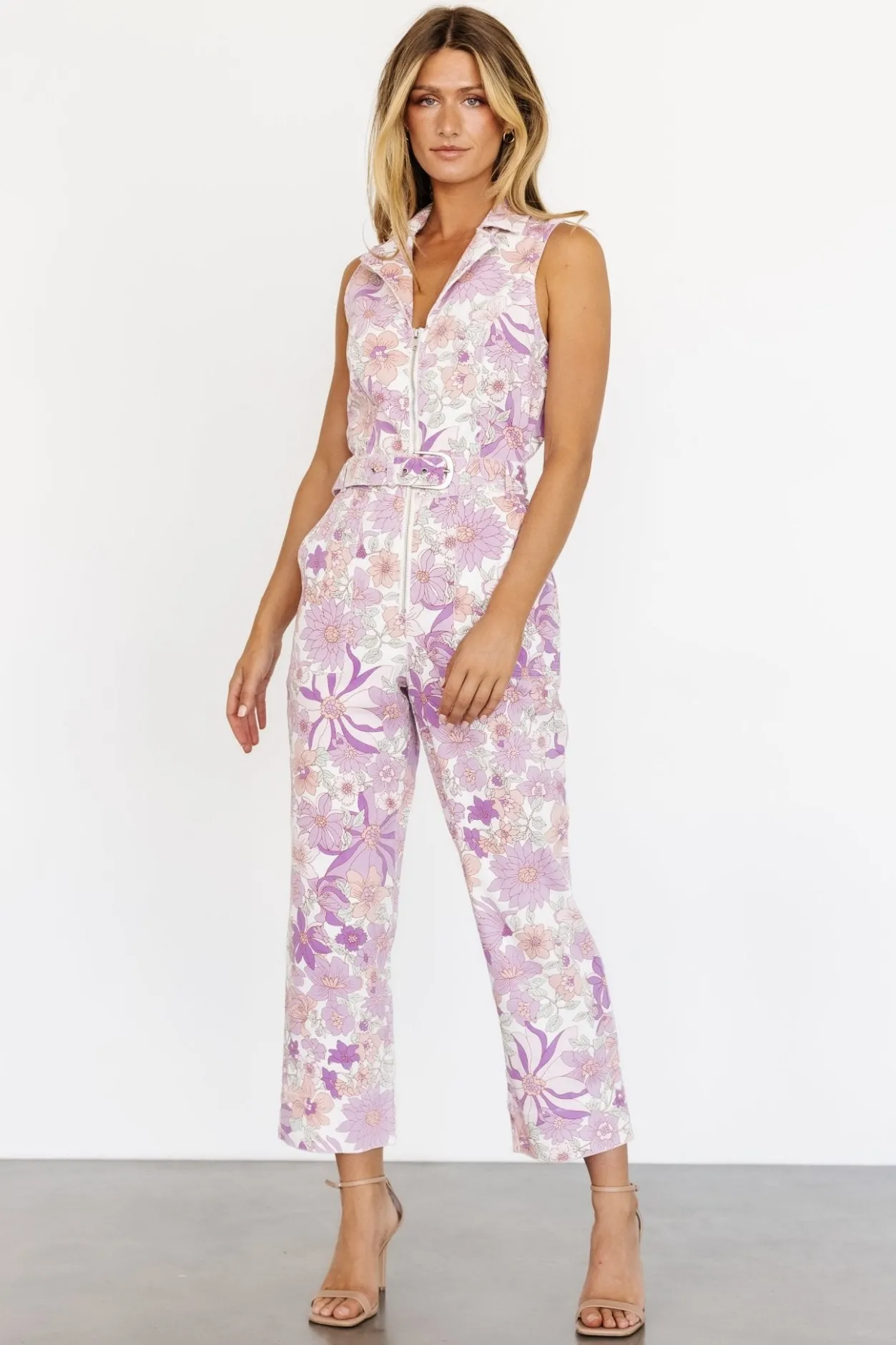 Hot Baltic Born JoJo Sleeveless Jumpsuit | Purple Floral PurpleFloral