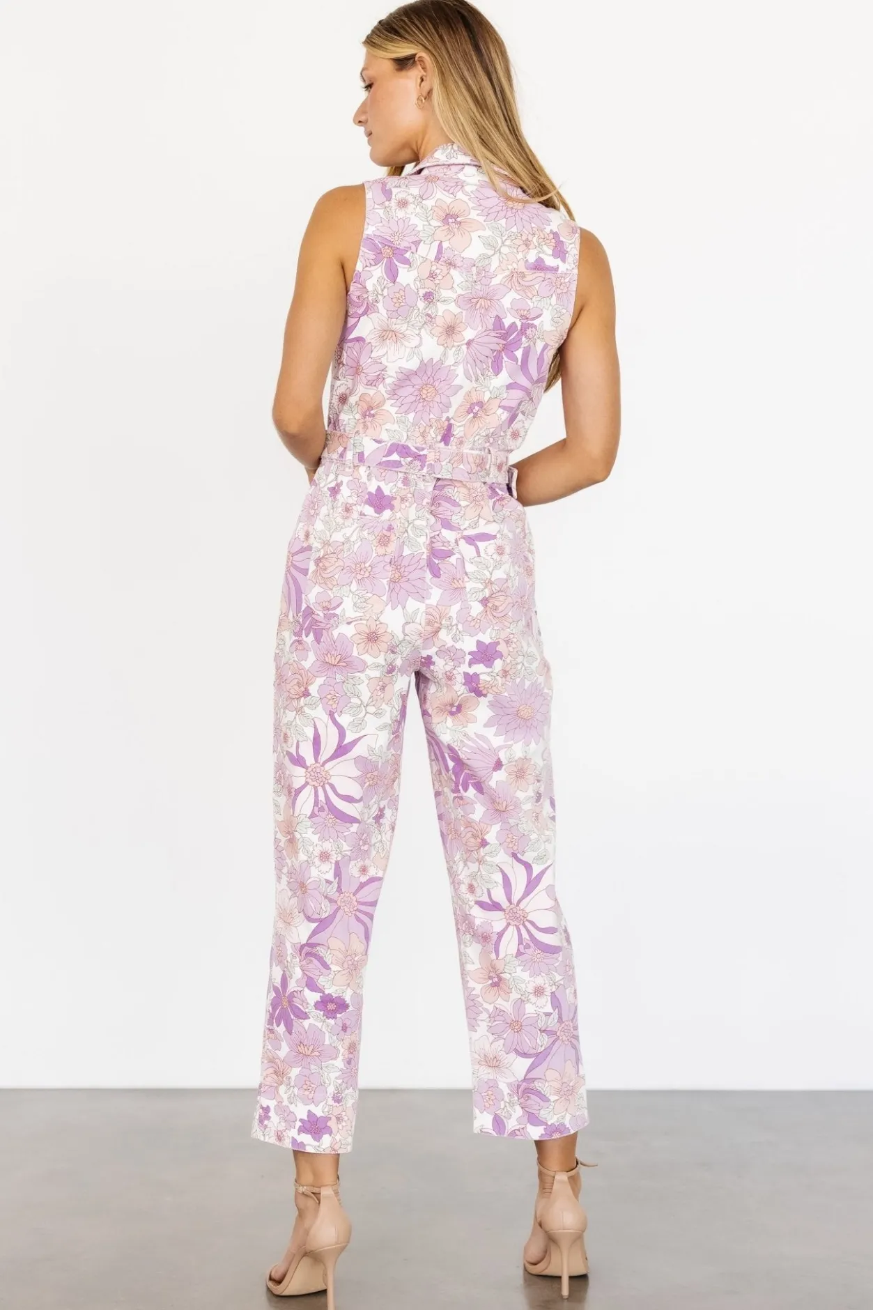 Hot Baltic Born JoJo Sleeveless Jumpsuit | Purple Floral PurpleFloral