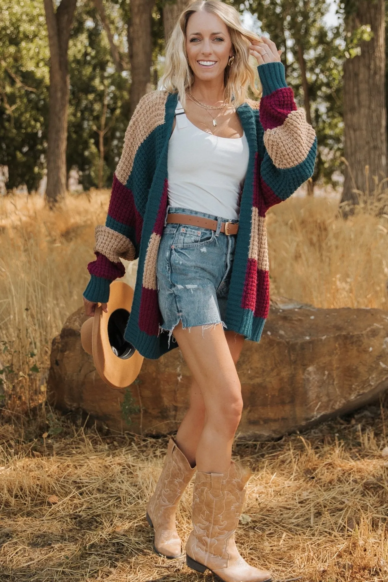 Best Baltic Born Jonah Chunky Knit Cardigan | Deep Topaz Multi DeepTopazMulti